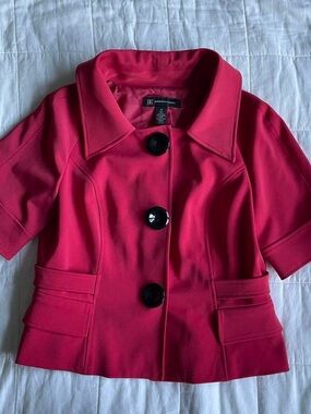 INC International Concepts Short Sleeve Red Blazer - M